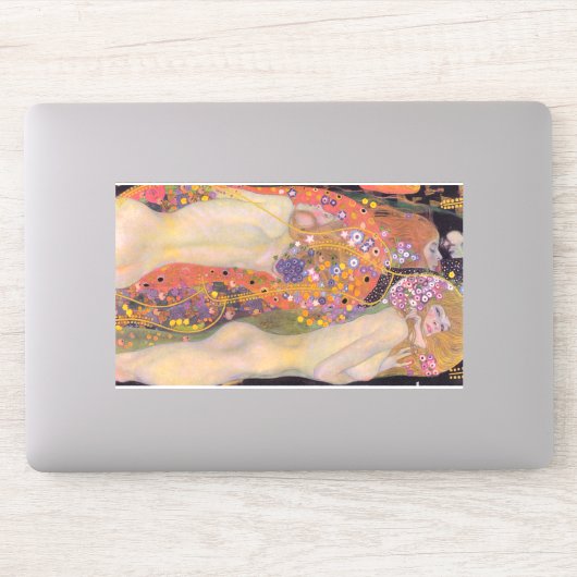 Gustav Klimt - Waterslangen II Sticker (Computer)