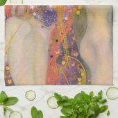 Gustav Klimt - Waterslangen II Theedoek (Gevouwen)