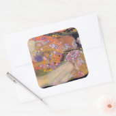 Gustav Klimt - Waterslangen II Vierkante Sticker (Envelop)
