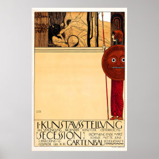 Gustav Klimt Weense Secession-poster Oostenrijkse Poster