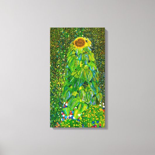 Gustav Klimt Zonnebloem Canvas Poster Afdruk (Voorkant)