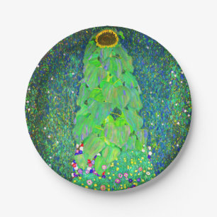 Gustav Klimt Zonnebloem Papieren Bordje