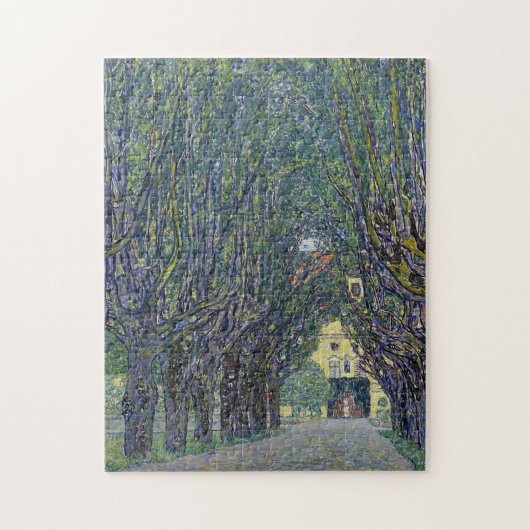Gustav Klimt's Allee bij Schloss Kammer schilderij Legpuzzel (Verticaal)