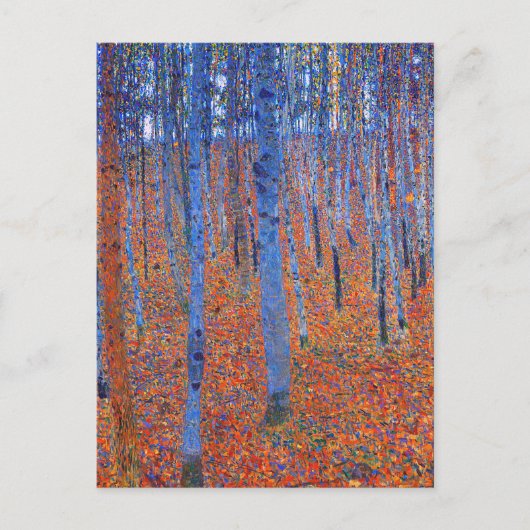 Gustav Klimt's beech Grove I beroemd schilderij Briefkaart (Voorkant)