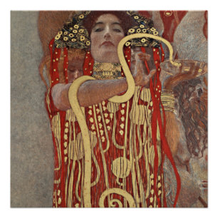 Gustav Klimt's beroemde schilderij Hygieia. Perfect Poster