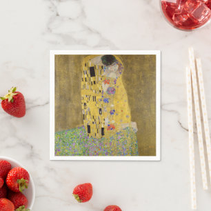 Gustav Klimt's De Kus Schilderkunst Servet