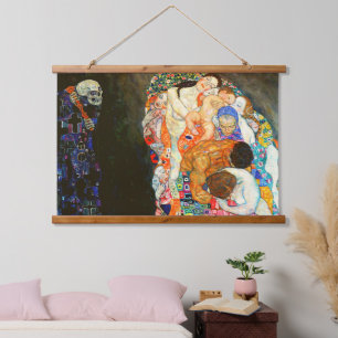 Gustav Klimt's schilderij 'Death and Life'. Hangend Wandkleed