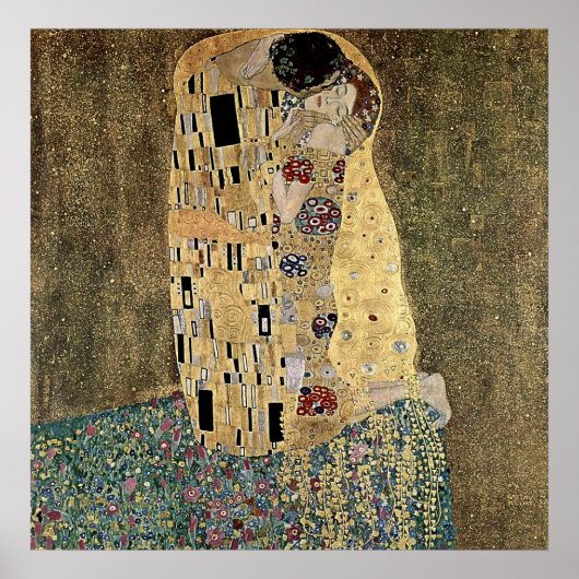Gustav Klimt's The Kiss (circa 1908) Poster (Voorkant)