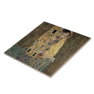 Gustav Klimt's The Kiss (circa 1908) Tegeltje