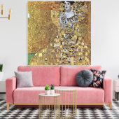Gustav Klimt's The Lady in Gold, Adele Bloch-Bauer Canvas Afdruk (Insitu (Woonkamer))