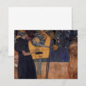 Gustav Kllimt Harp Music-uitnodigingen Kaart (Voorkant / Achterkant)