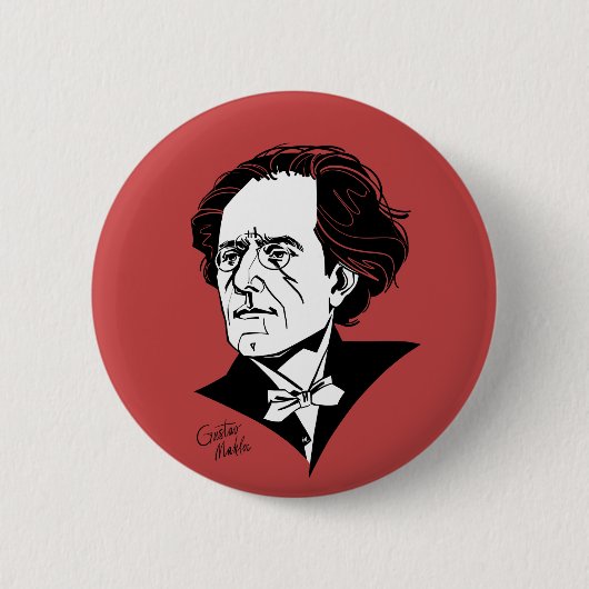 Gustav Mahler Ronde Button 5,7 Cm (Voorkant)