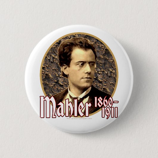 Gustav Mahler Ronde Button 5,7 Cm (Voorkant)