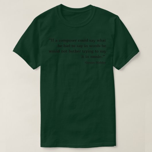 Gustav Mahler T-shirt (Design voorkant)