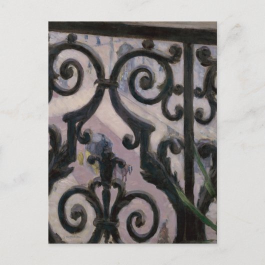 Gustave Cailebotte | Uitzicht uit een balkon Briefkaart (Voorkant)