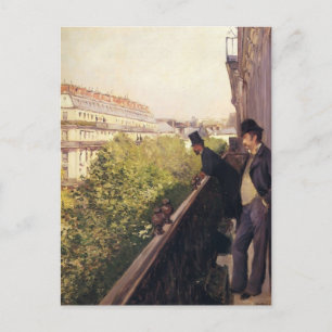 Gustave Caillebotte:A Balcony, Boulevard Haussmann Briefkaart