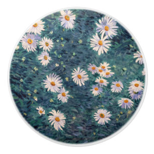 Gustave Caillebotte - Bed of Daisies, Detail Keramische Knop