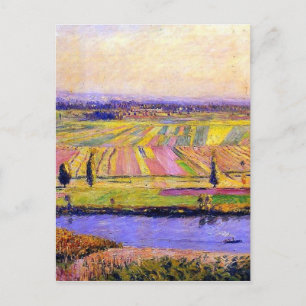 Gustave Caillebotte bloemen -_La_Plaine_de Briefkaart