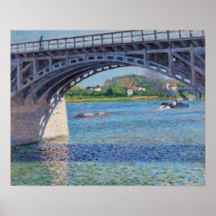 Gustave Caillebotte - Brug in Argenteuil en Seine Poster