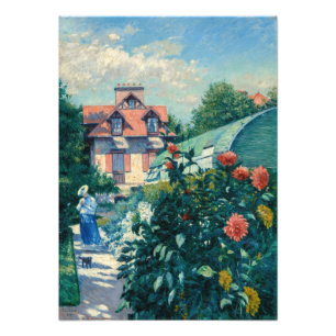 Gustave Caillebotte - Dahlias, Tuin Foto Afdruk