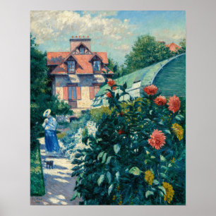 Gustave Caillebotte - Dahlias, Tuin Poster
