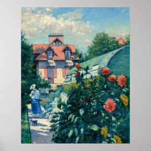 Gustave Caillebotte - Dahlias, Tuin Poster