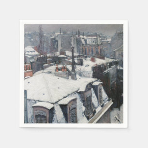 Gustave Caillebotte - Daken in de Sneeuw Servet