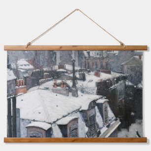 Gustave Caillebotte - Dakpannen in de sneeuw Hangend Wandkleed