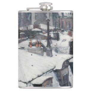 Gustave Caillebotte - Dakpannen in de sneeuw Heupfles