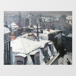 Gustave Caillebotte - Dakpannen in de sneeuw Raamsticker