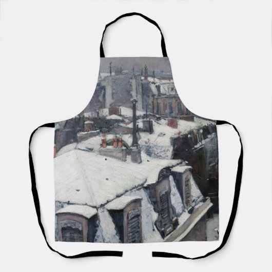 Gustave Caillebotte - Dakpannen in de sneeuw Schort (Voorkant)