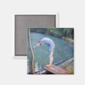 Gustave Caillebotte - De Bader / De Duiker Magneet (Voorkant / Achterkant)