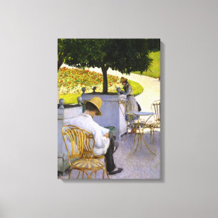 Gustave Caillebotte - De Oranje bomen Canvas Afdruk