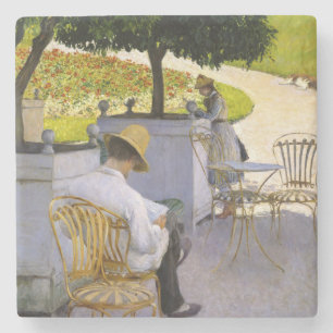 Gustave Caillebotte - De Oranje bomen Stenen Onderzetter
