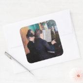 Gustave Caillebotte - De Pianoles Vierkante Sticker (Envelop)