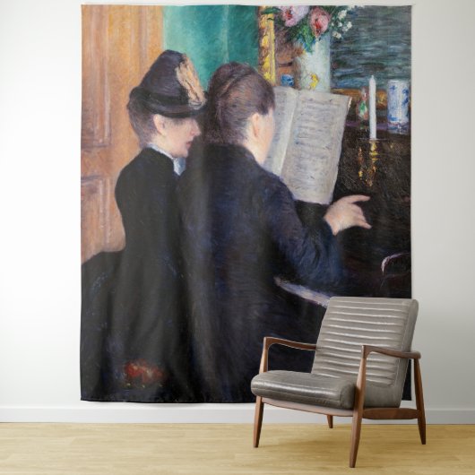 Gustave Caillebotte - De Pianoles Wandkleed (In situ)