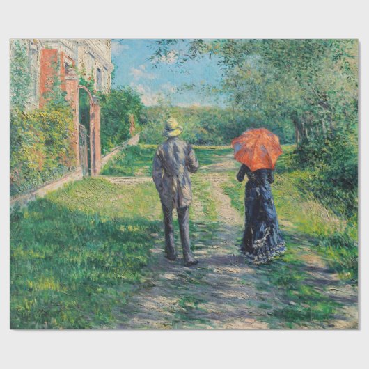 Gustave Caillebotte - De weg omhoog Cadeaupapier (Vlak)