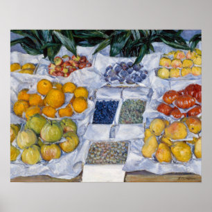 Gustave Caillebotte - Fruit op een kraam uitgestal Poster