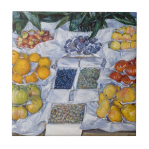 Gustave Caillebotte - Fruit op een kraam uitgestal Tegeltje