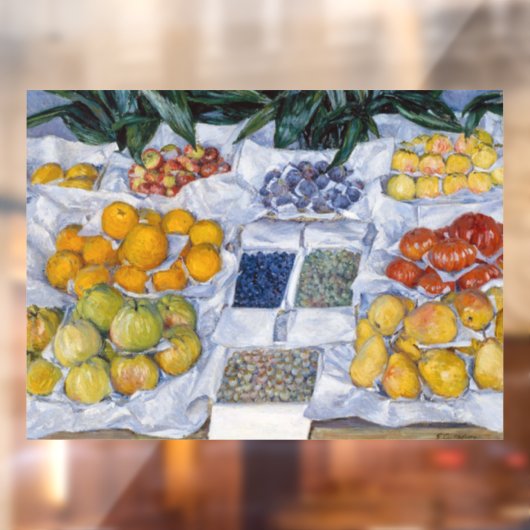 Gustave Caillebotte - Fruit tentoongesteld op een Raamsticker (Vel 2)