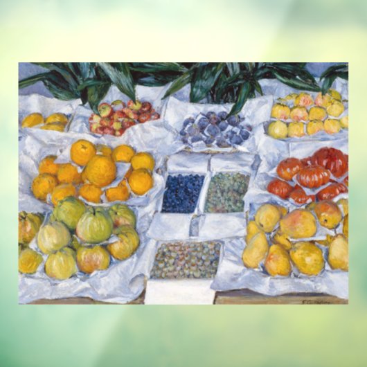 Gustave Caillebotte - Fruit tentoongesteld op een Raamsticker (Vel 3)