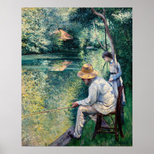 Gustave Caillebotte - Hengelen Poster