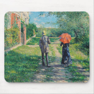 Gustave Caillebotte - Het stijgende pad Muismat