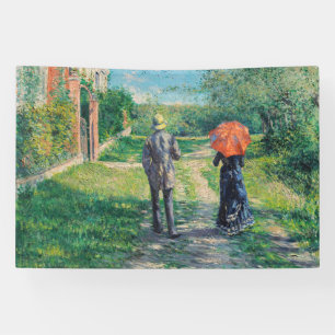 Gustave Caillebotte - Het stijgende pad Spandoek