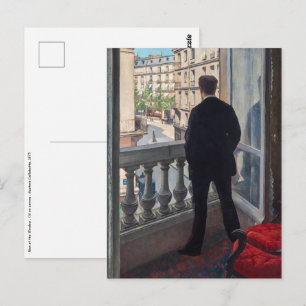 Gustave Caillebotte - Jongeman bij zijn raam Briefkaart