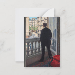 Gustave Caillebotte - Jongeman bij zijn raam Notitiekaartje