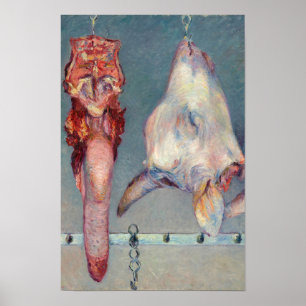 Gustave Caillebotte - Kalfskop en ossetong Poster