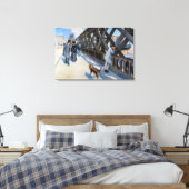 Gustave Caillebotte - Le Pont de l'Europe Canvas Afdruk (Insitu (Slaapkamer))