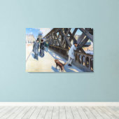 Gustave Caillebotte - Le Pont de l'Europe Canvas Afdruk (Insitu (Houten vloer))