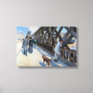 Gustave Caillebotte - Le Pont de l'Europe Canvas Afdruk